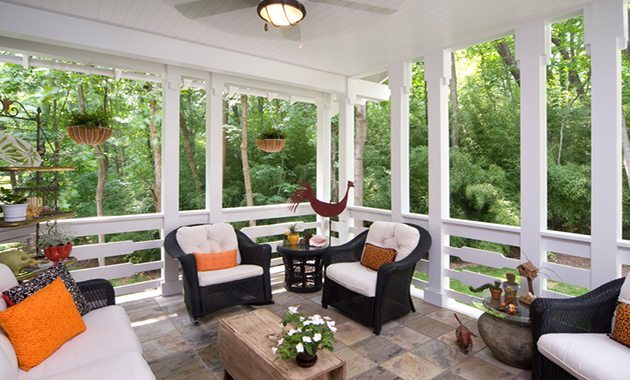 Outdoor Living Space with Tile | McSwain Carpet & Floors